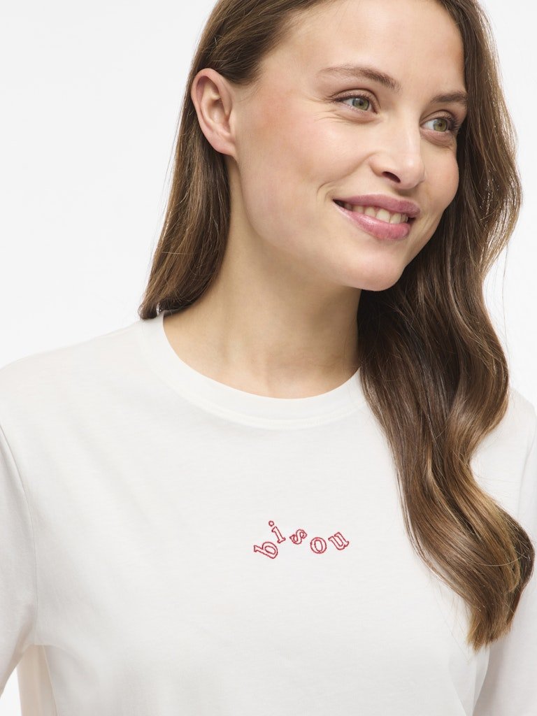 Visybilla Bisou O-Neck S/S Top van Vila – T-shirts voor dames | Meisjes Brugge
