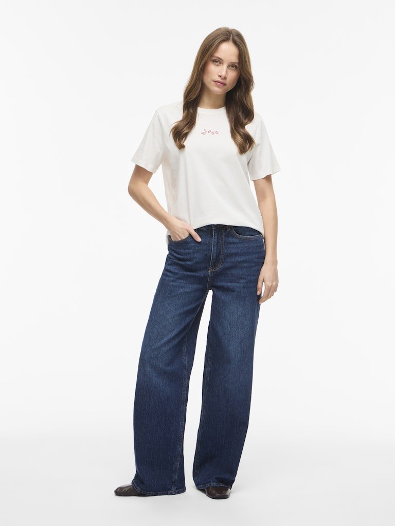 Visybilla Bisou O-Neck S/S Top van Vila – T-shirts voor dames | Meisjes Brugge