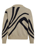 Vitif Jacquard L/S Knit Top - Noos - koop Pulls van Vila bij Meisjes Brugge