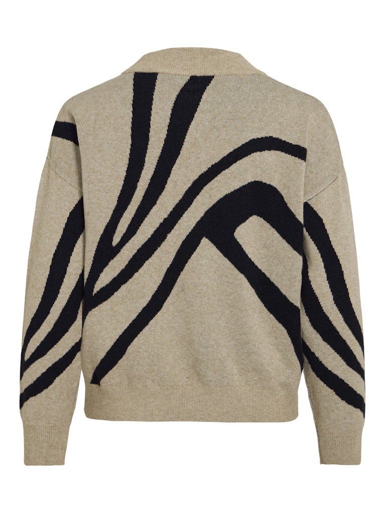 Vitif Jacquard L/S Knit Top - Noos - koop Pulls van Vila bij Meisjes Brugge