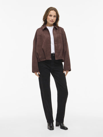Brown stone Jassen - Viviral L/S Jacket van Vila