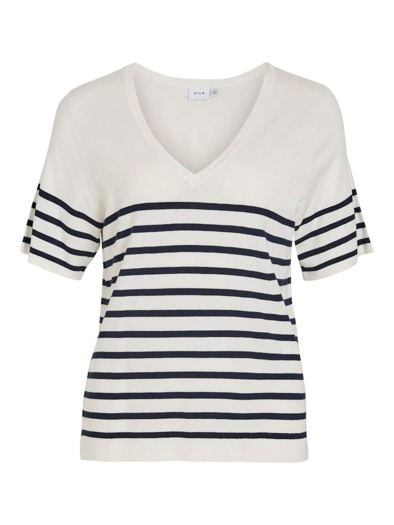 Viwennie V-Neck S/S Knit T-Shirt van Vila – T-shirts voor dames | Meisjes Brugge