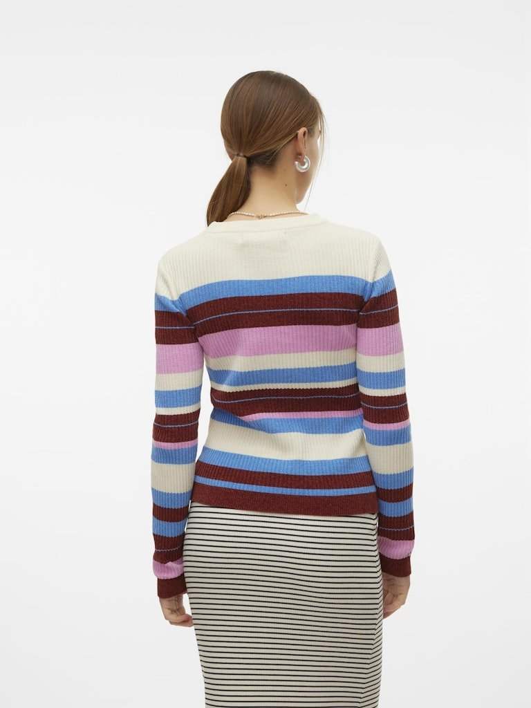 Pulls Vmchili Ls O-Neck Stripe Pullover van Vero moda