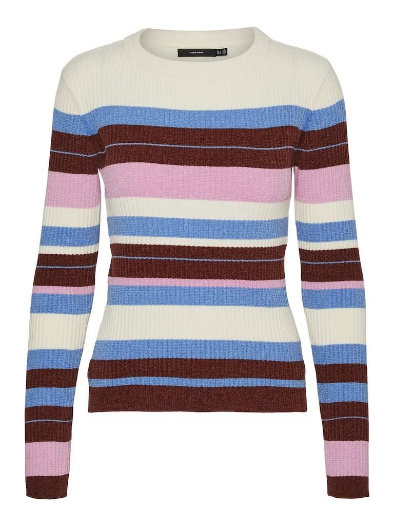 Pulls Vmchili Ls O-Neck Stripe Pullover van Vero moda