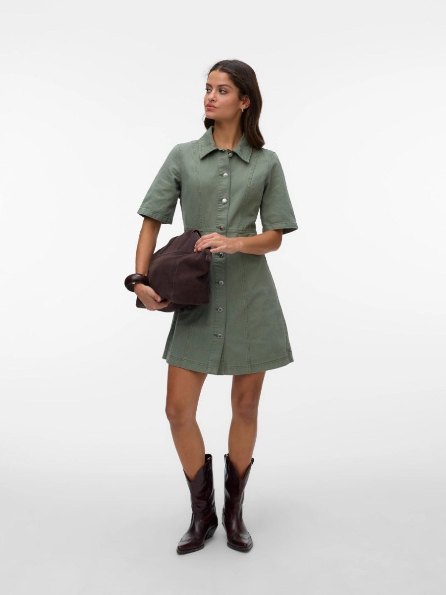 Vmdaisy 2/4 Short Denim Dress Noos van Vero moda – Jurken voor dames | Meisjes Brugge