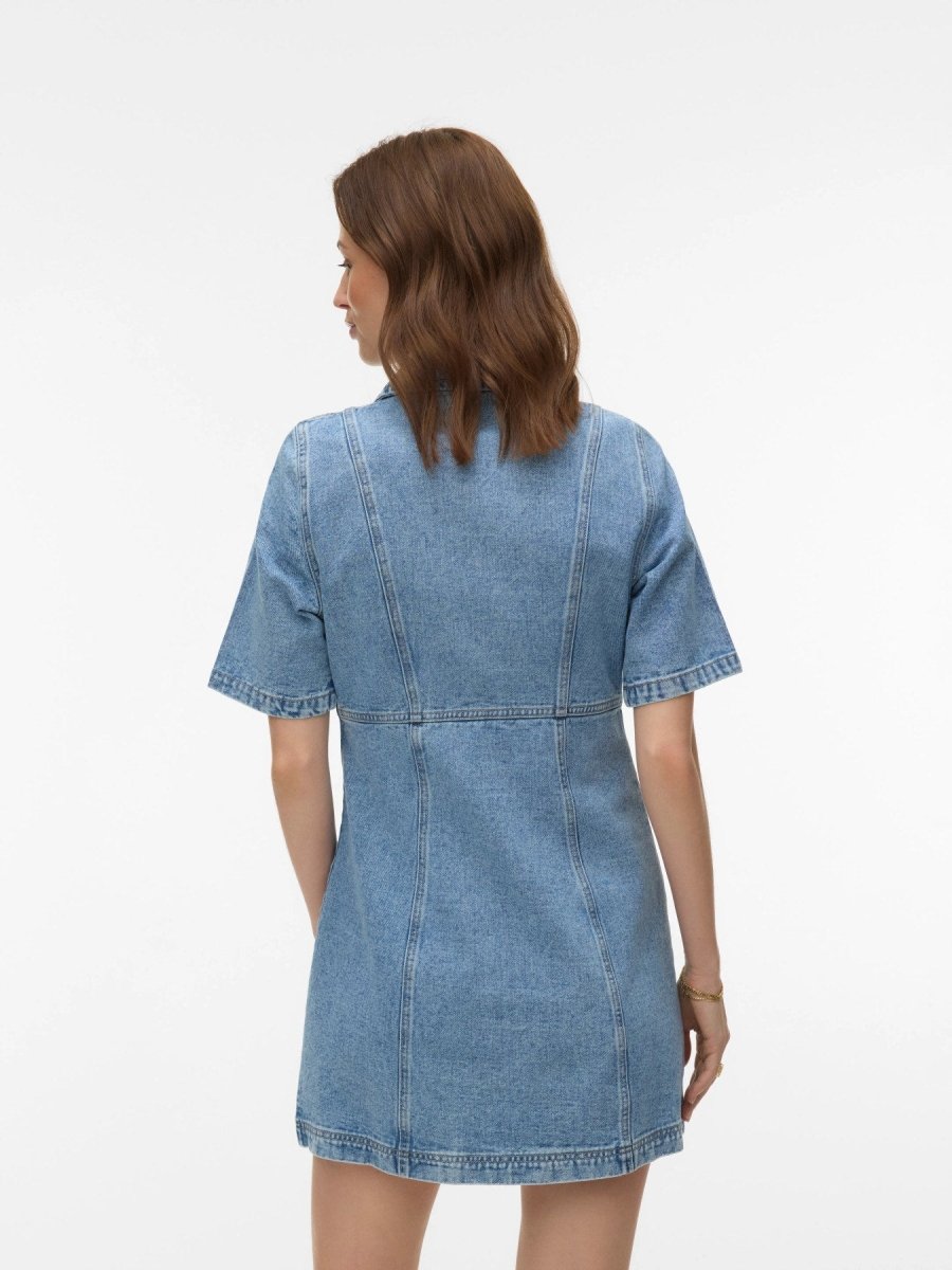 Vmdaisy 2/4 Short Denim Dress Noos van Vero moda – Jurken voor dames | Meisjes Brugge
