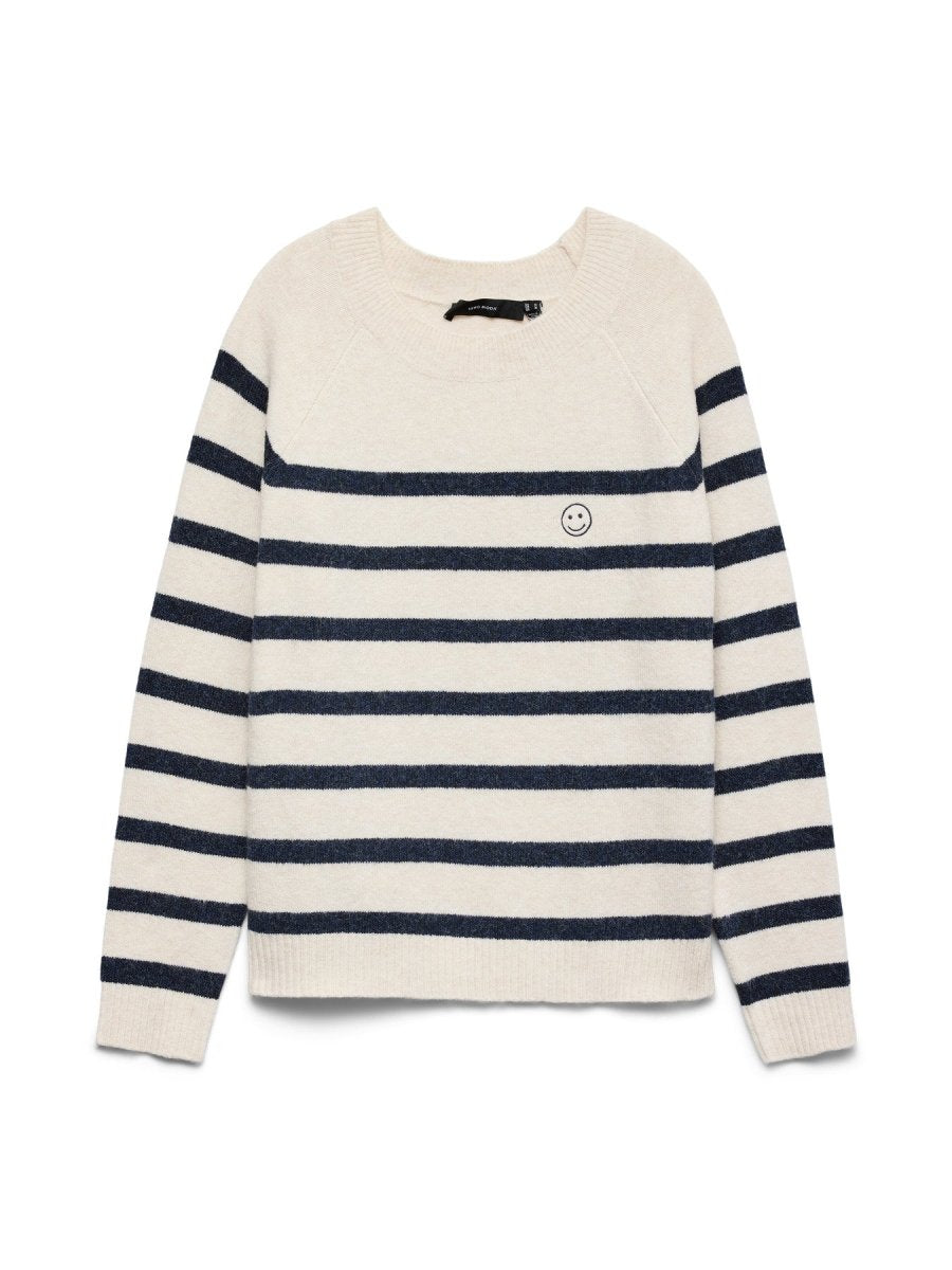 Birch Pulls - Vmdoffy Embroidery Ls O-Neck Pull Noos van Vero moda