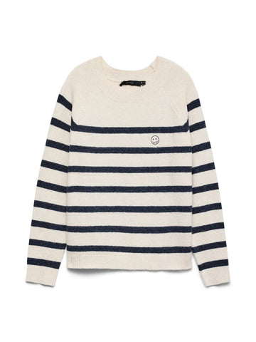 Birch Pulls - Vmdoffy Embroidery Ls O-Neck Pull Noos van Vero moda