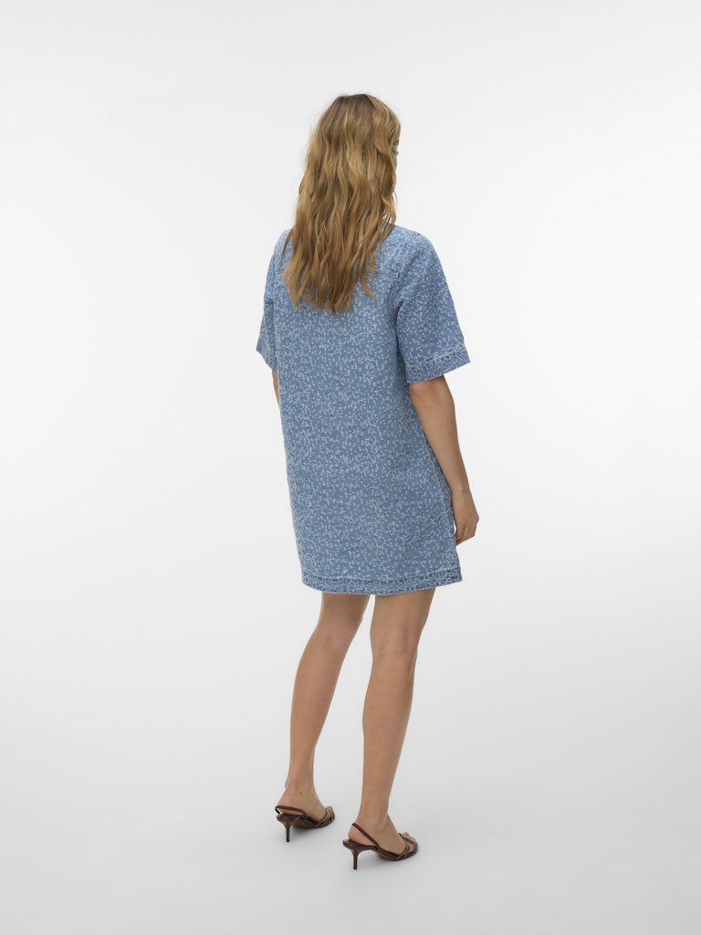 Vmfenja 2/4 Frayed Short Denim Dress van Vero moda – Jurken voor dames | Meisjes Brugge