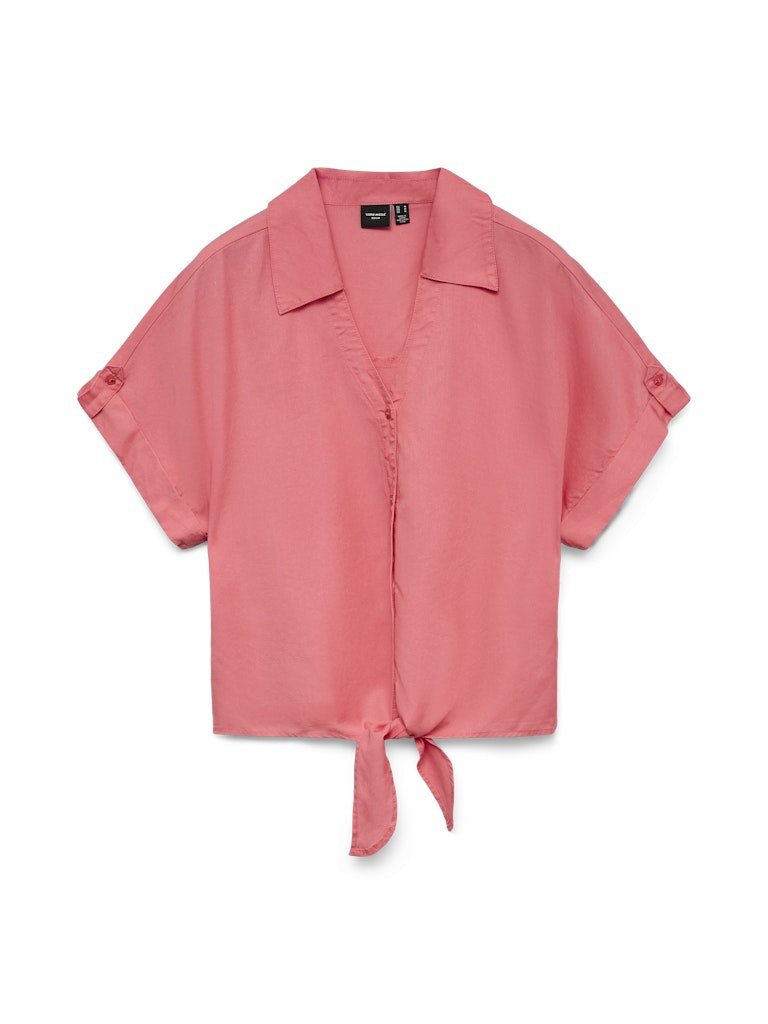 Vmfleur Ss Bow Tencel Shirt van Vero moda – Shirts voor dames | Meisjes Brugge
