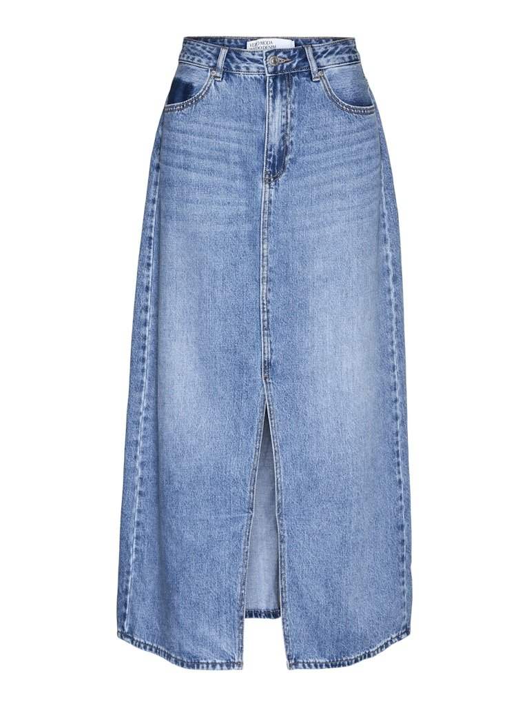 Rokken Vmhart Mr Slit Long Denim Skirt Li3101 van Vero moda