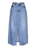 Medium Blue Denim Rokken - Vmhart Mr Slit Long Denim Skirt Li3101 van Vero moda