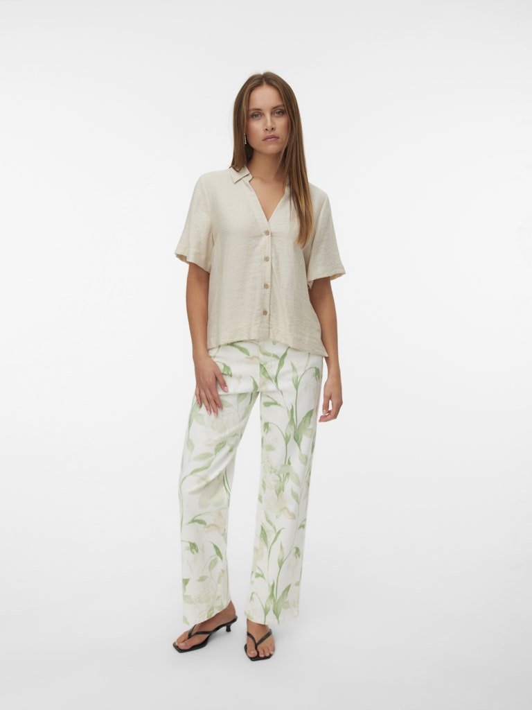 Oatmeal Shirts - Vmheaven Ss Shirt van Vero moda