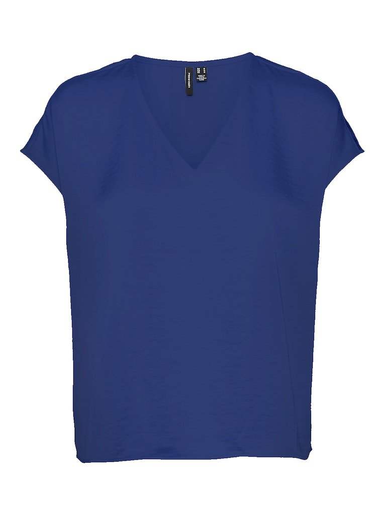 Mazarine Blue Tops - Vmicama S/L Top van Vero moda