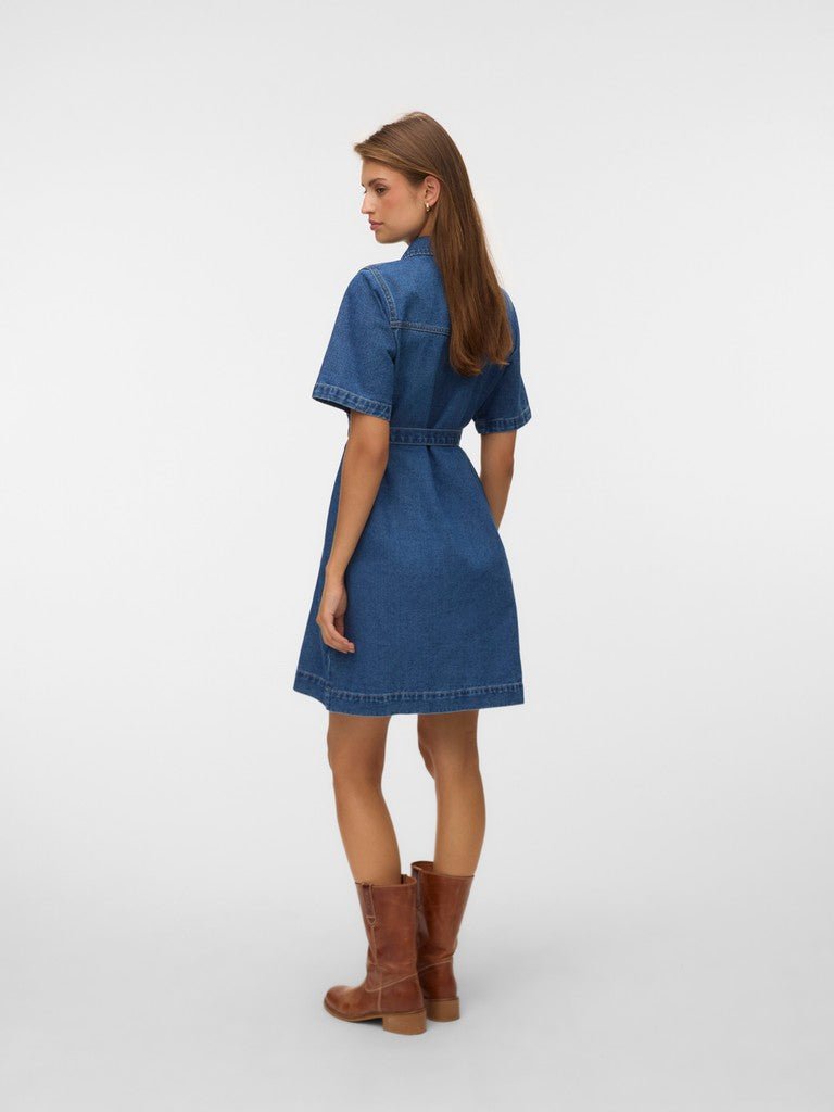 Vmlouise Ss Zip Short Denim Dress Noos van Vero moda – Jurken voor dames | Meisjes Brugge