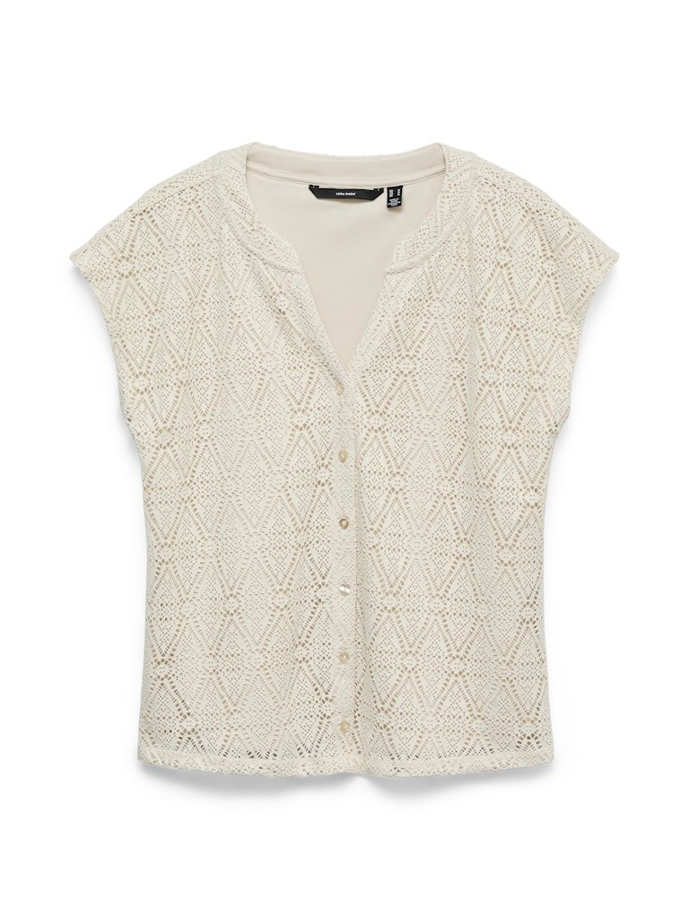 Vmmaya Cs Placket V - Neck Top – Tops voor dames in kleur | Meisjes