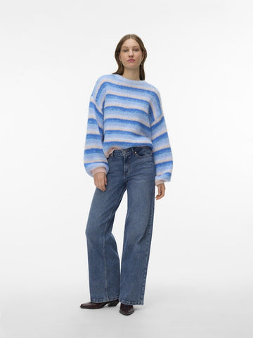 50% Vmmaybe Stripe Ls O-Neck Pullover Noos van Vero moda – Pulls voor dames | Meisjes Brugge