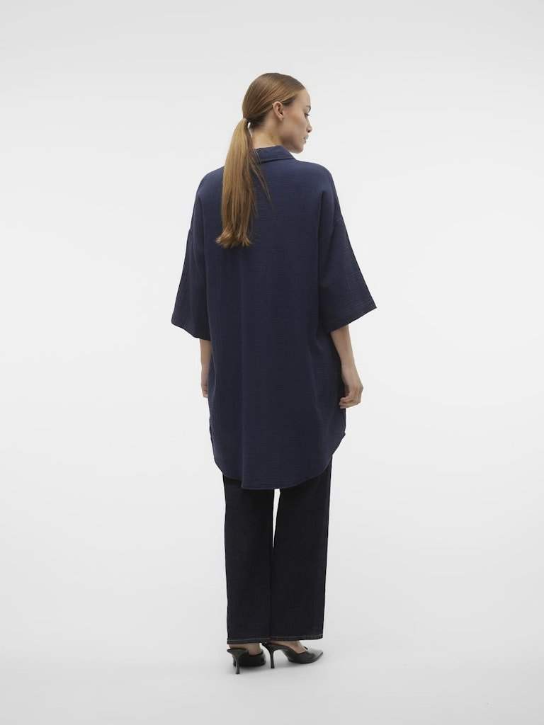 Shirts - Vmnatali 3/4 Long Overshirt Dress van Vero moda