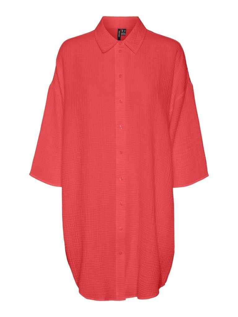 Vmnatali 3/4 Long Overshirt Dress - koop Shirts van Vero moda bij Meisjes Brugge