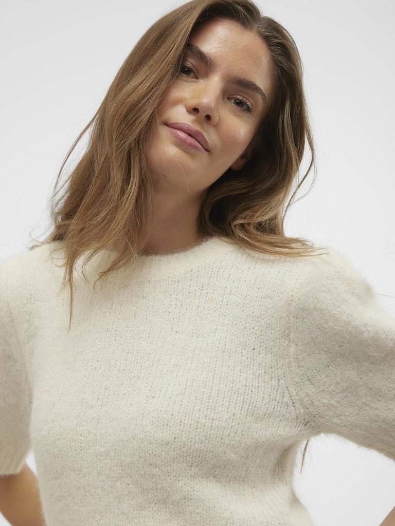 Birch Pulls - Vmnova Ss O-Neck Puff Pullover van Vero moda