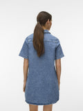 Vmocina Ss Emb Denim Dress – Jurken voor dames in kleur | Meisjes