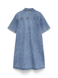 Vmocina Ss Emb Denim Dress – Jurken voor dames in kleur | Meisjes