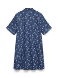 Vmocina Ss Laser Denim Dress – Jurken voor dames in kleur | Meisjes