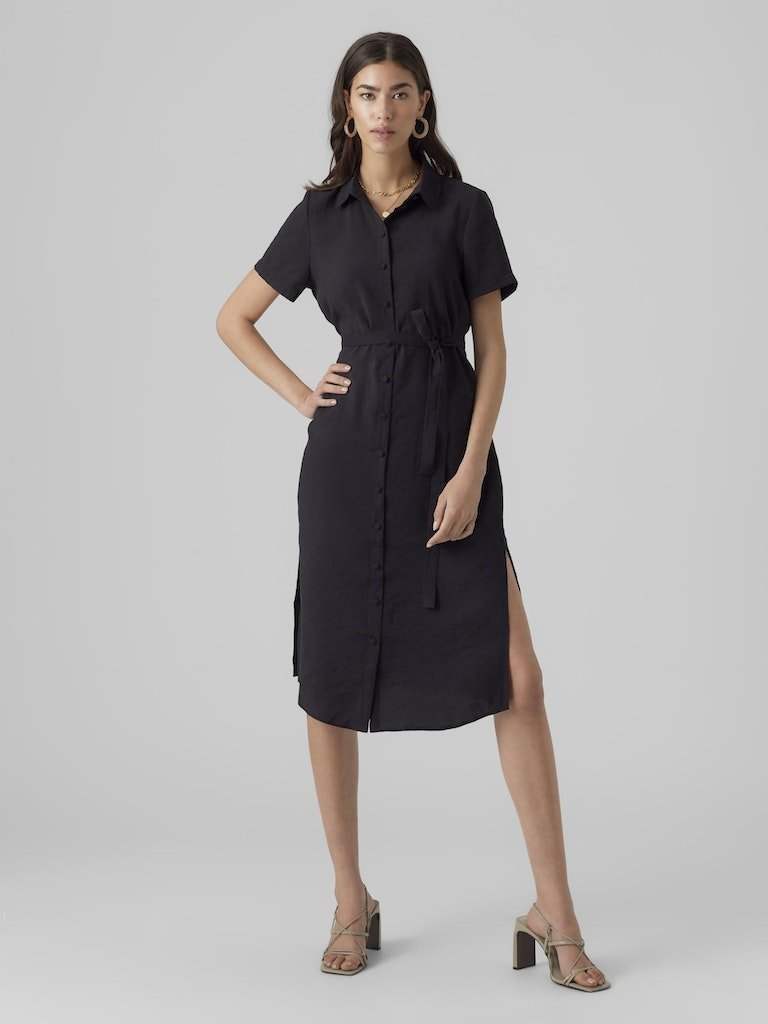 Vmqueeny S/S Calf Shirt Dress – Jurken voor dames in kleur | Meisjes