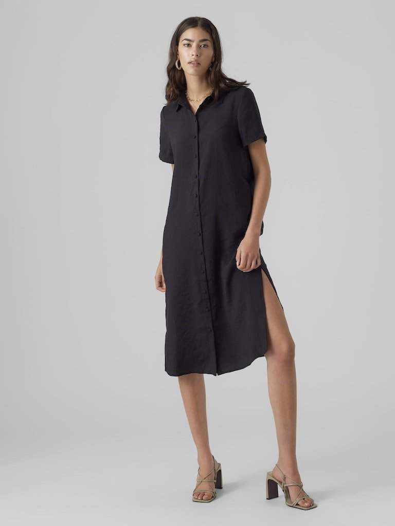 Jurken Vmqueeny S/S Calf Shirt Dress van Vero moda