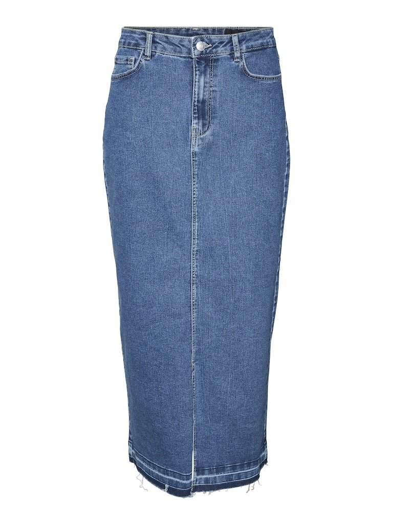 Rokken - Vmreal Hr Fold Down Denim Skirt van Vero moda