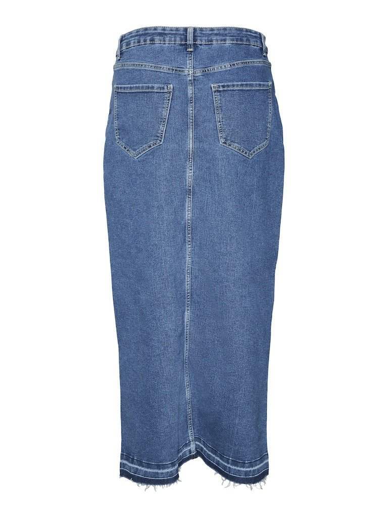 Vmreal Hr Fold Down Denim Skirt - koop Rokken van Vero moda bij Meisjes Brugge