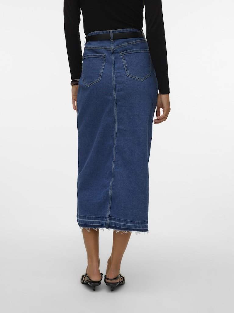 Vmreal Hr Fold Down Denim Skirt - koop Rokken van Vero moda bij Meisjes Brugge