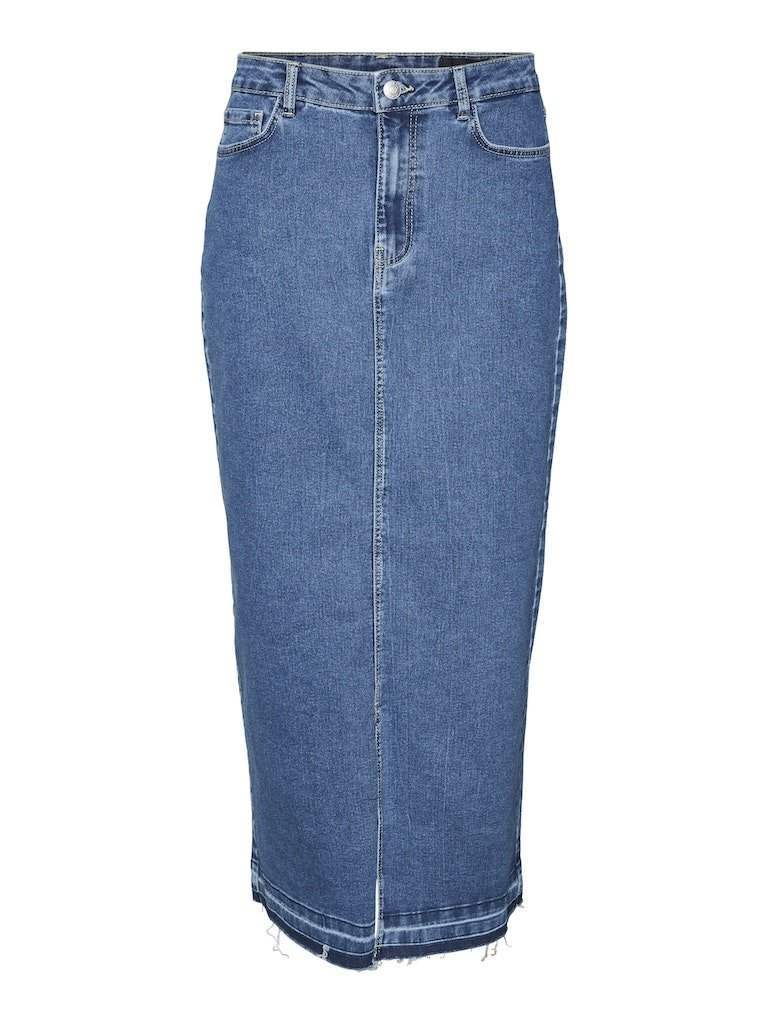 Vmreal Hr Fold Down Denim Skirt - koop Rokken van Vero moda bij Meisjes Brugge