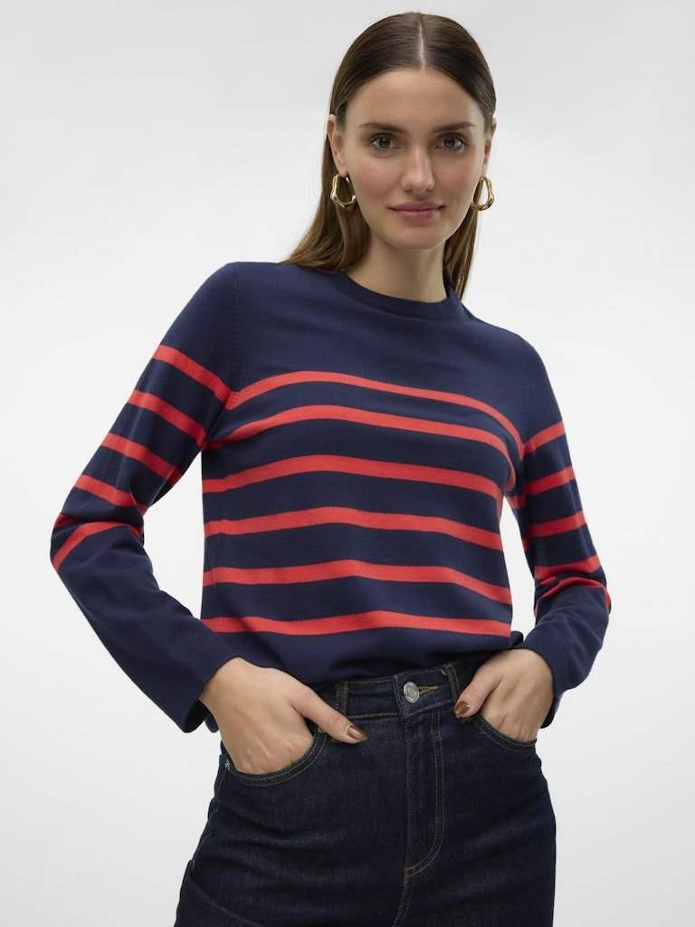 Vmsaba Plain Ls O - Neck Pullover Noos – Pulls voor dames in kleur | Meisjes