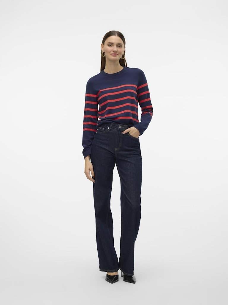 Vmsaba Plain Ls O - Neck Pullover Noos – Pulls voor dames in kleur | Meisjes
