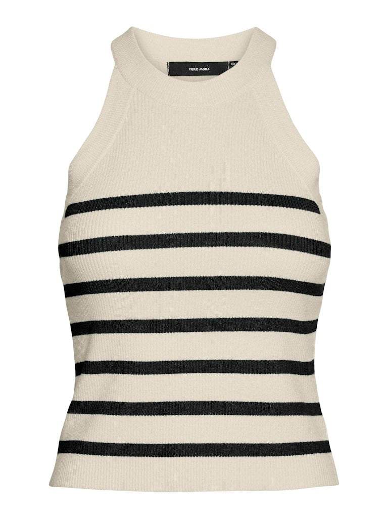 Tops Vmsaba Rib Sl O-Neck Top Noos van Vero moda