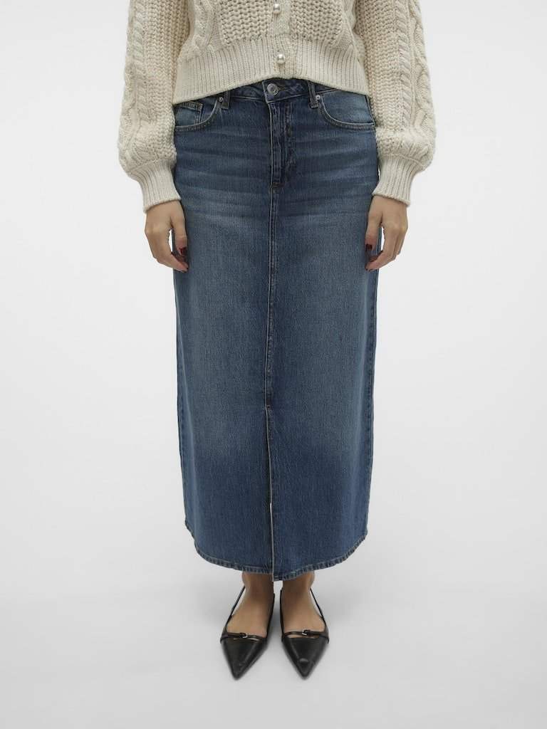 Rokken - Vmtessa Hr Maxi Denim Skirt Mix Noos van Vero moda