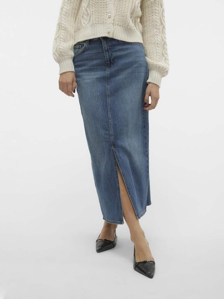 Vmtessa Hr Maxi Denim Skirt Mix Noos - koop Rokken van Vero moda bij Meisjes Brugge