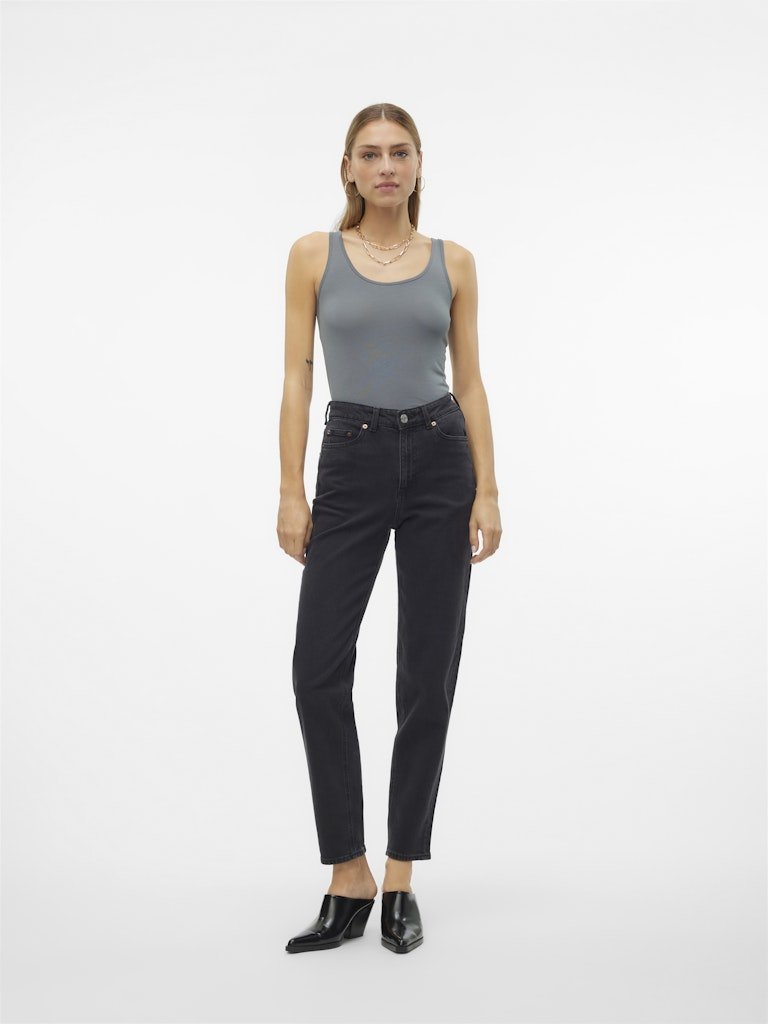 Vmtessa Hr Mom Jeans Ra220 Dark Grey Noos - koop Jeans van Vero moda bij Meisjes Brugge