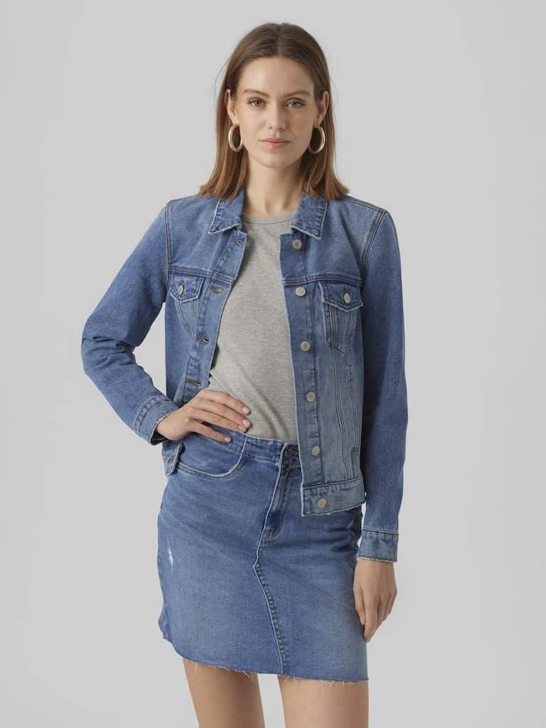 Vmzorica Ls Denim Jacket Mix Noos - koop Jassen van Vero moda bij Meisjes Brugge