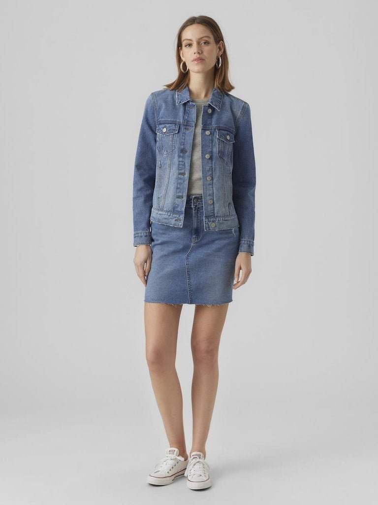 Jassen Vmzorica Ls Denim Jacket Mix Noos van Vero moda