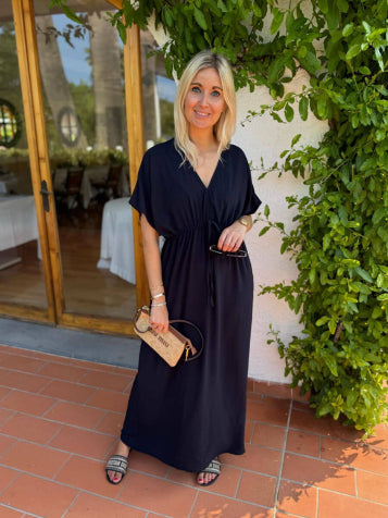 Agathe string v-neck dress
