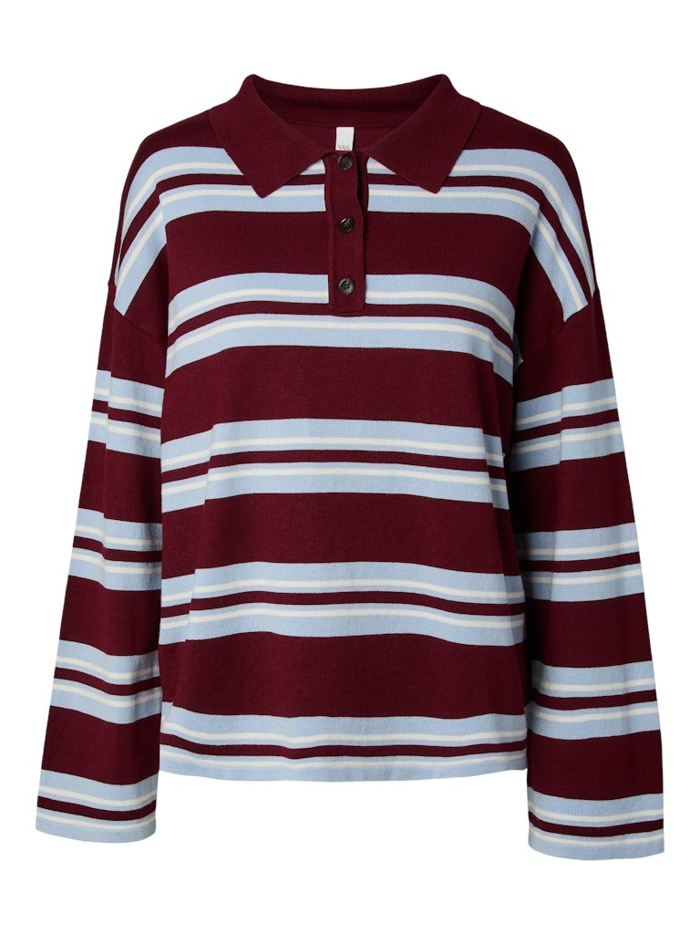 Yasabelle Ls Polo Knit Pullover - D2D – Pulls voor dames in kleur | Meisjes