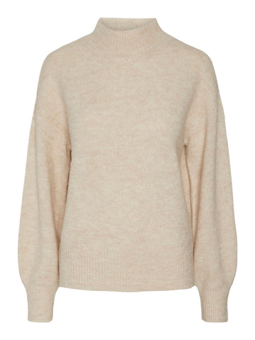 Perfectly Pale Pulls - Yasanne High Neck Ls Knit Pullover van Y.A.S