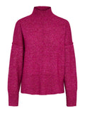 Fuchsia Fedora Pulls - Yasbalis Ls High Neck Knit Noos - AW24 van Y.A.S