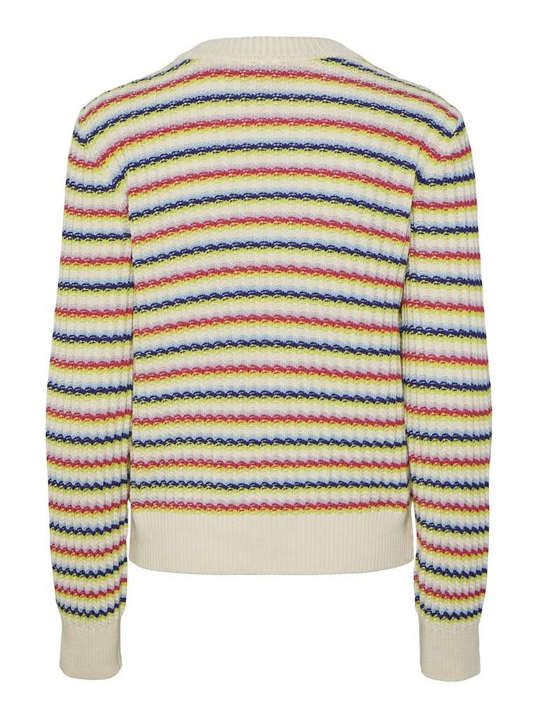 Birch Multicolour stripes Pulls - Yasbugge Ls Knit Pullover van Y.A.S