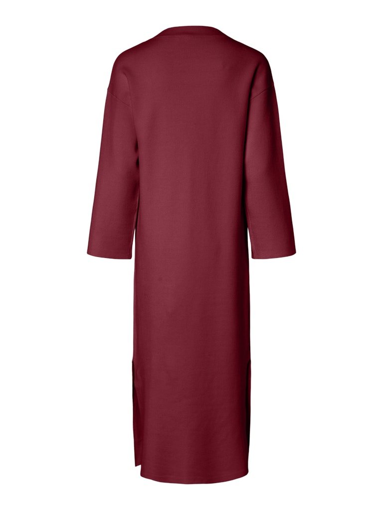 Tibetan red Jurken - Yaselma Ls Long Knit Dress Noos - AW25 van Y.A.S