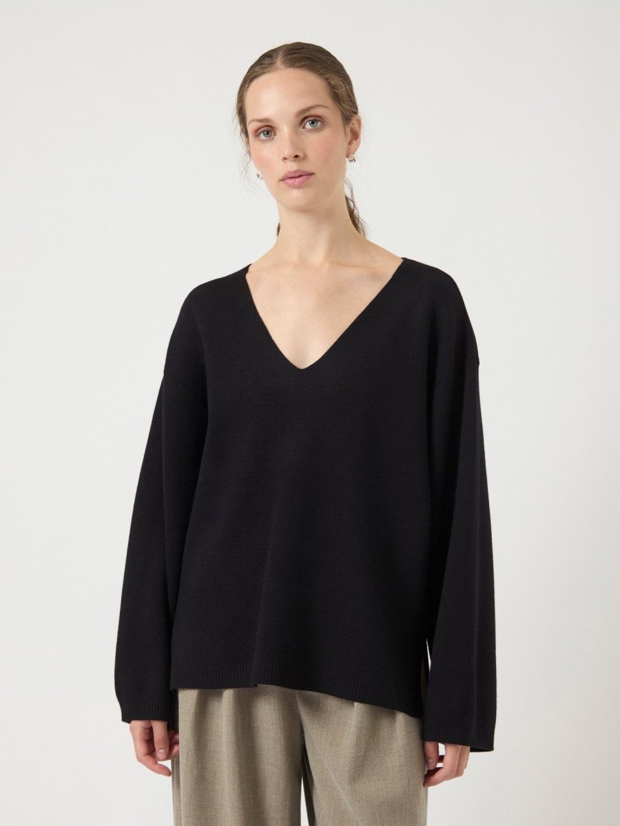 Pulls - Yaselma Ls V-Neck Knit Pullover S. Noos van Y.A.S