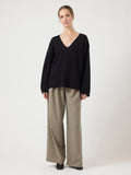Black Pulls - Yaselma Ls V-Neck Knit Pullover S. Noos van Y.A.S