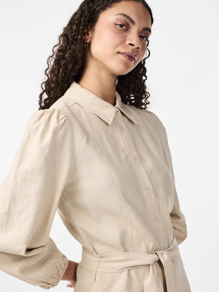 Yasflaxy 3/4 Linen Shirt Dress Noos - SS25 van Y.A.S – Jurken voor dames | Meisjes Brugge